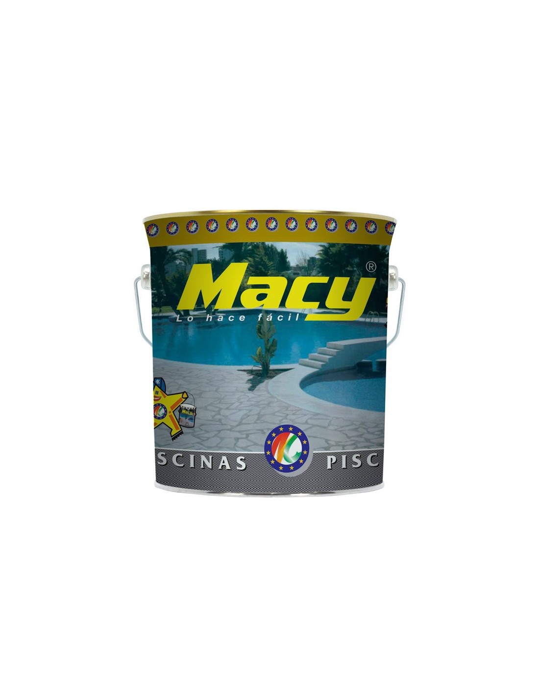 Macy. Pintura Piscina Al Agua. Azul