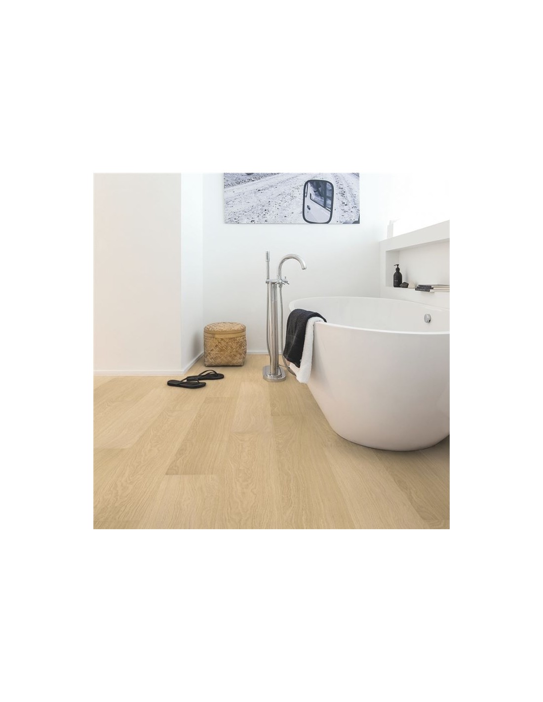 Quick Step.Impressive. Roble Barnizado Blanco