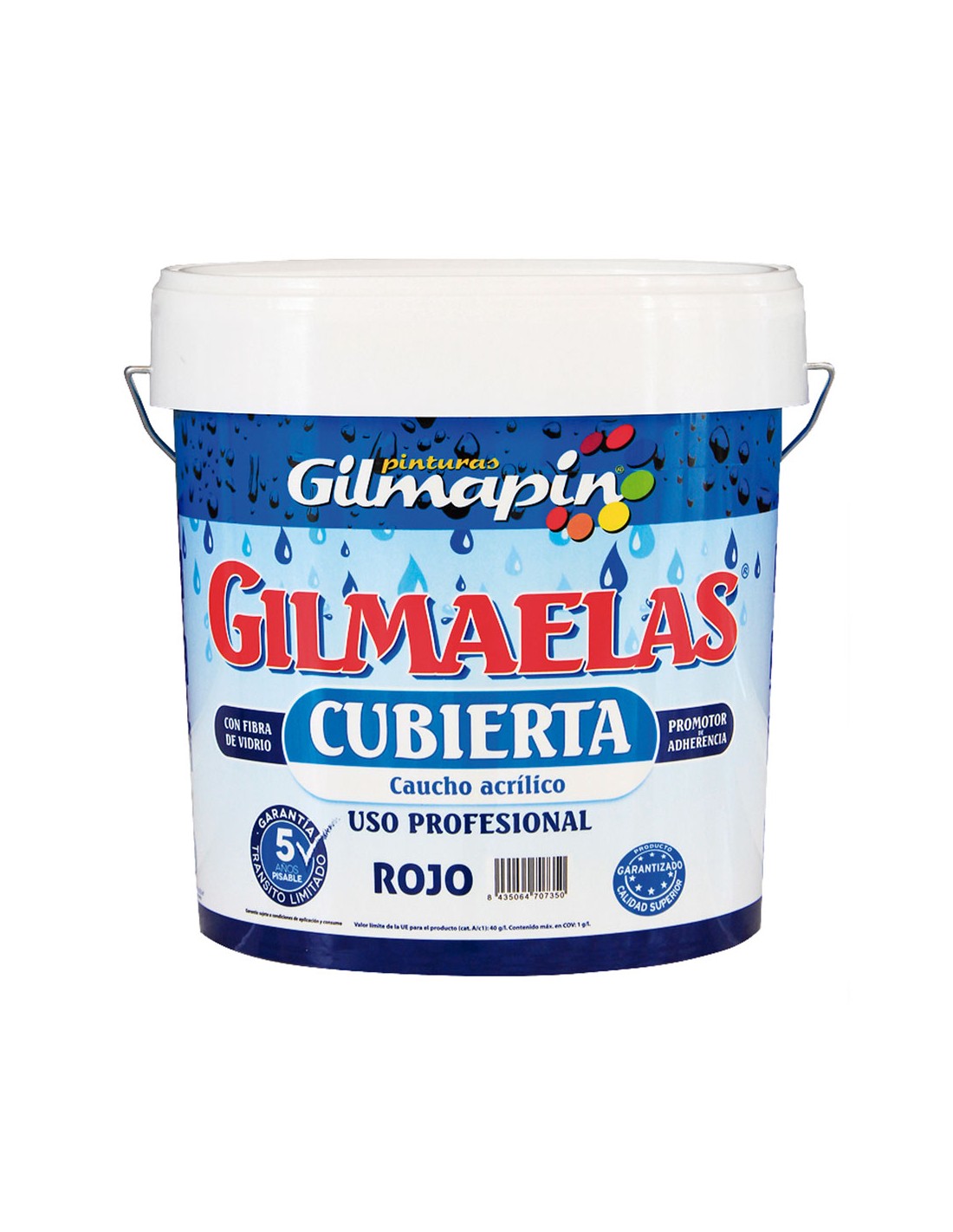 Gilmapín. Gilmaelas Cubierta Fibrado Caucho Acrílico